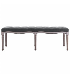 Banc Lin Bois solide 150x40x48 cm Gris foncé