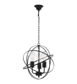 Lampe suspendue Noir Sphère 3 ampoules E27