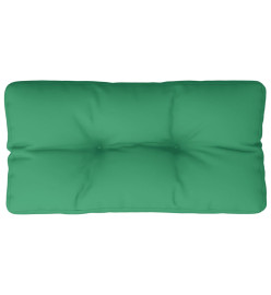 Coussin de palette vert 70x40x12 cm tissu