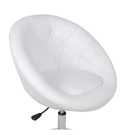 Chaises de bar lot de 2 blanc similicuir