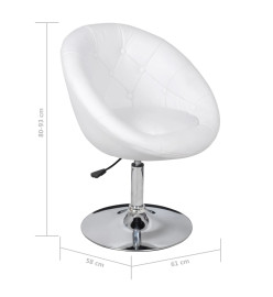 Chaises de bar lot de 2 blanc similicuir