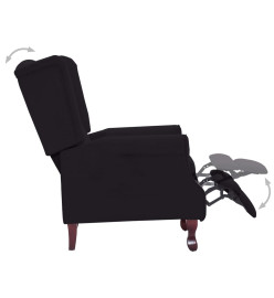 Fauteuil inclinable Noir Tissu