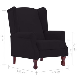 Fauteuil inclinable Noir Tissu