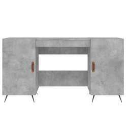 Bureau gris béton 140x50x75 cm bois d'ingénierie