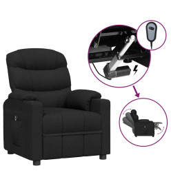 Fauteuil inclinable électrique Noir Tissu