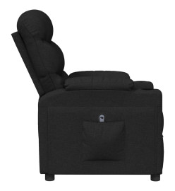 Fauteuil inclinable électrique Noir Tissu