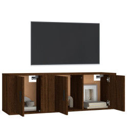 Ensemble de meubles TV 2 pcs Chêne marron Bois d'ingénierie