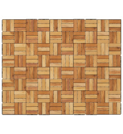 Tuiles de terrasse 20 pcs 30x30 cm bois massif teck