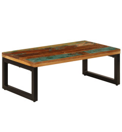 Table basse 100x50x35 cm Bois de récupération solide et acier