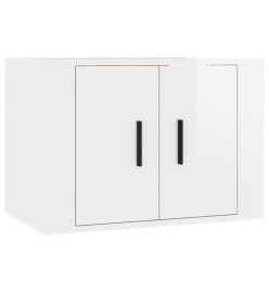 Meubles TV muraux 2 pcs blanc brillant 57x34,5x40 cm