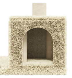 Arbre à chat avec griffoirs en sisal Crème 188 cm