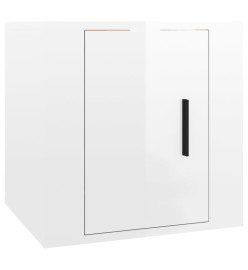 Ensemble de meubles TV 2 pcs blanc brillant bois d'ingénierie