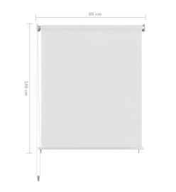 Store roulant d'extérieur Blanc 60x140 cm PEHD