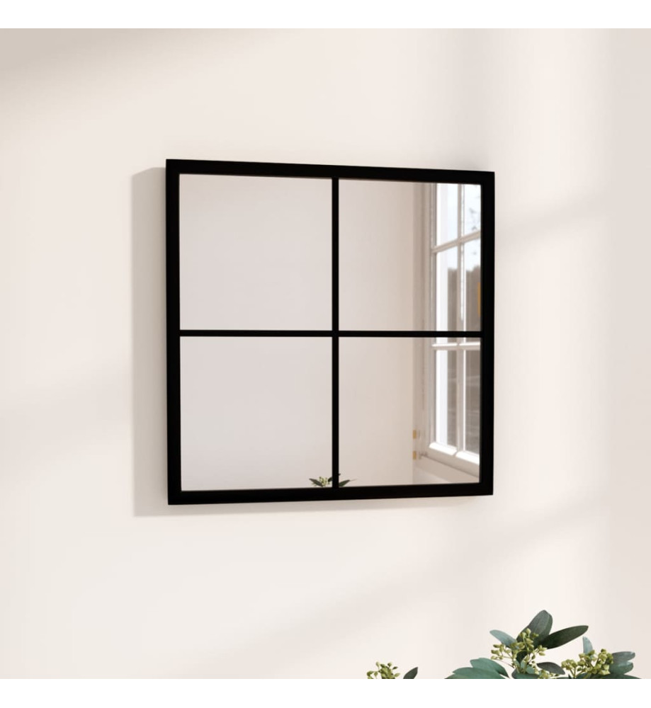 Miroir mural Noir 40x40 cm métal