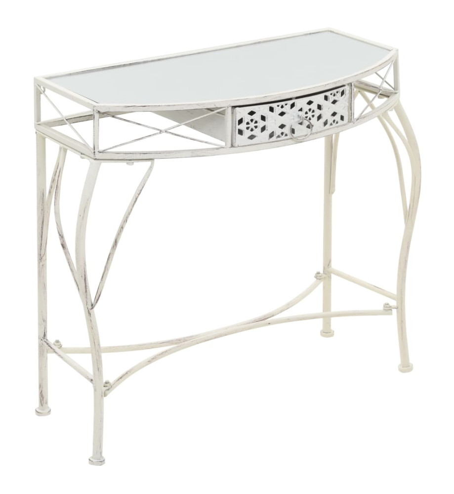 Table d'appoint Style français Métal 82 x 39 x 76 cm Blanc