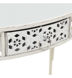 Table d'appoint Style français Métal 82 x 39 x 76 cm Blanc