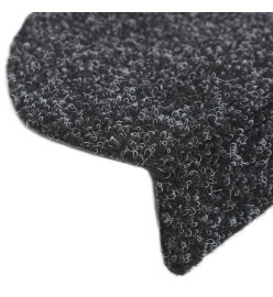 Tapis autoadhésifs de marches 10 pcs Noir 56x17x3 cm Aiguilleté