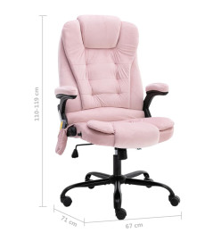 Chaise de bureau de massage Rose Velours