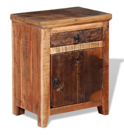 Table de chevet Bois d'acacia solide et bois de récupération