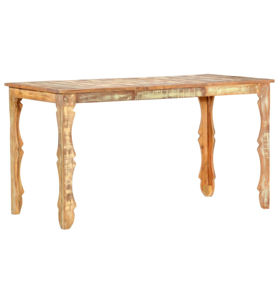 Table de salle à manger 140x70x76cm Bois de récupération massif