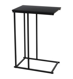 H&S Collection Table d'appoint avec dessus en MDF noir