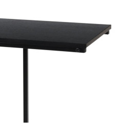 H&S Collection Table d'appoint avec dessus en MDF noir