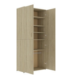 Armoire à chaussures Chêne sonoma 80x39x178 cm Aggloméré