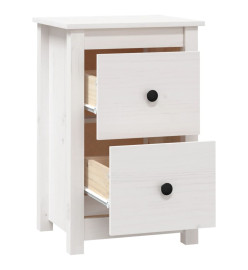 Tables de chevet 2 pcs Blanc 40x35x61,5 cm Bois de pin massif