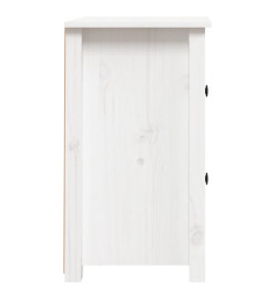 Tables de chevet 2 pcs Blanc 40x35x61,5 cm Bois de pin massif