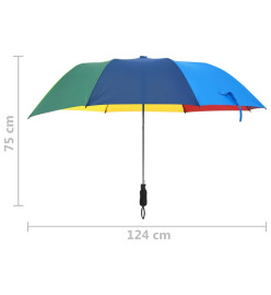 Parapluie pliable automatique Multicolore 124 cm