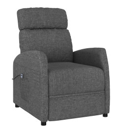 Fauteuil inclinable électrique Gris foncé Tissu