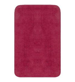 Jeu de tapis de salle de bain 3 pcs Tissu Fushsia