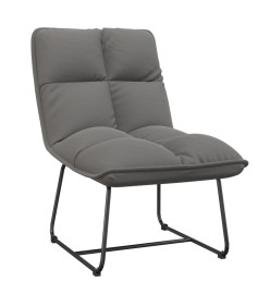 Chaise de détente avec cadre en métal Gris clair Velours