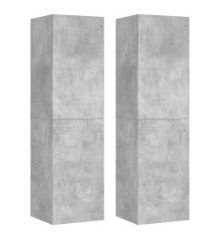 Ensemble de meubles TV 4 pcs Gris béton Aggloméré