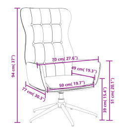 Chaise de relaxation Noir brillant Similicuir