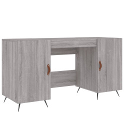 Bureau sonoma gris 140x50x75 cm bois d'ingénierie