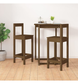 Chaises de bar lot de 2 marron miel 40x41,5x112 cm Pin solide