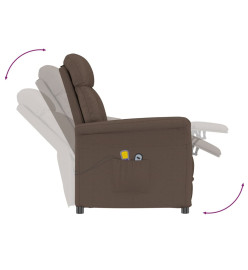 Fauteuil de massage électrique Marron Similicuir daim