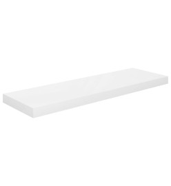 Étagère murale flottante 4 pcs Blanc brillant 80x23,5x3,8cm MDF