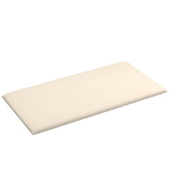 Panneaux muraux 12 pcs Crème 30x15 cm Velours 0,54 m²