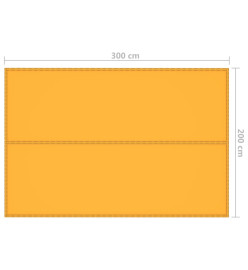 Bâche d'extérieur 3x2 m Jaune