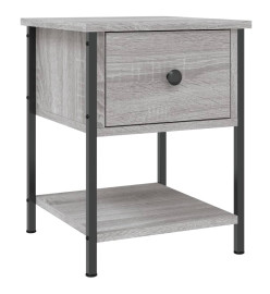 Table de chevet sonoma gris 34x35,5x45 cm bois d'ingénierie