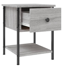 Table de chevet sonoma gris 34x35,5x45 cm bois d'ingénierie