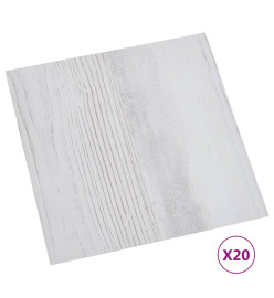 Planches de plancher autoadhésives 20 pcs PVC 1,86m² Gris clair