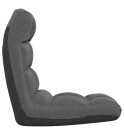 Chaise pliable de sol Gris foncé Tissu