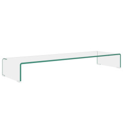 Meuble TV / pour moniteur 100 x 30 x 13 cm Verre Transparent