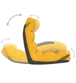 Chaise pliable de sol Jaune moutarde Tissu