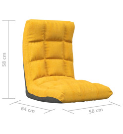 Chaise pliable de sol Jaune moutarde Tissu