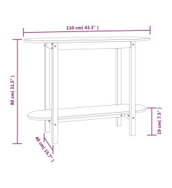 Table console 110x40x80 cm Bois massif de pin