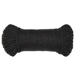 Corde de travail Noir 8 mm 25 m polypropylène